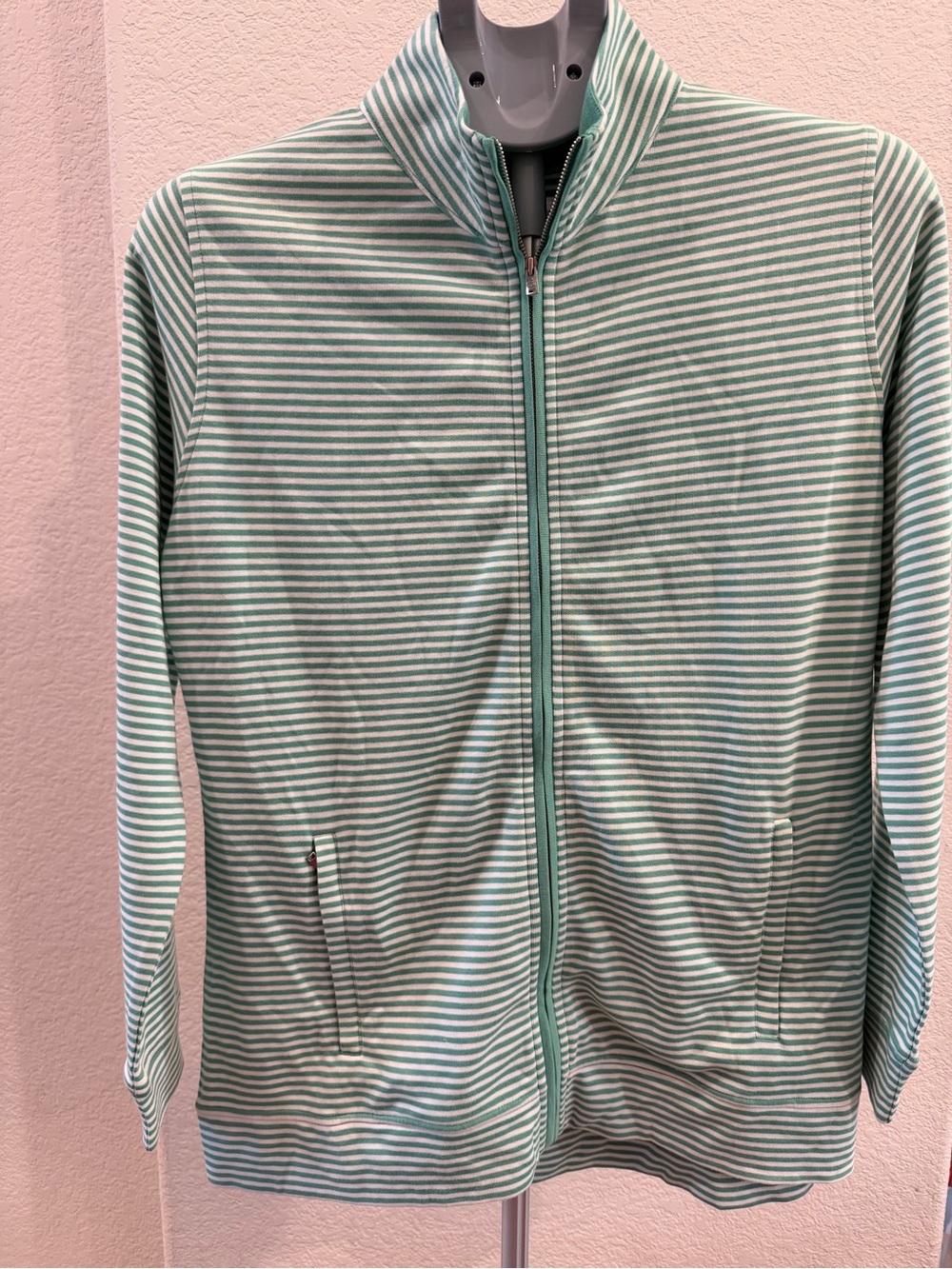 Masters Magnolia Lane Collection Sample Full Zip Jacket Medium NWT Green Stripe